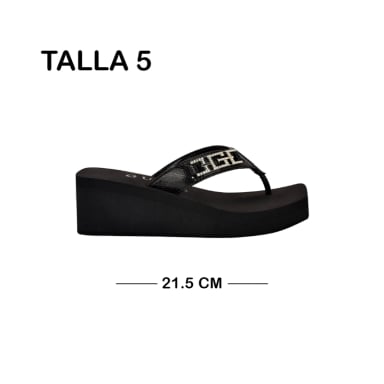 SANDALIA GUESS ELOWEN BLACK DAMA TALLA 5 - 2