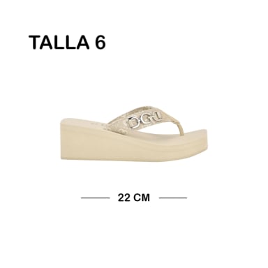 SANDALIA GUESS EDANY TAUPE DAMA TALLA 6 - 2