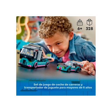 LEGO CITY RACE CAR AND CAR CARRIER TRUCK 60406 - 2