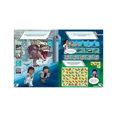 LEGO JURASSIC WORLD DINO LAB SECRETS LIBRO CON ACTIVIDADES - 2