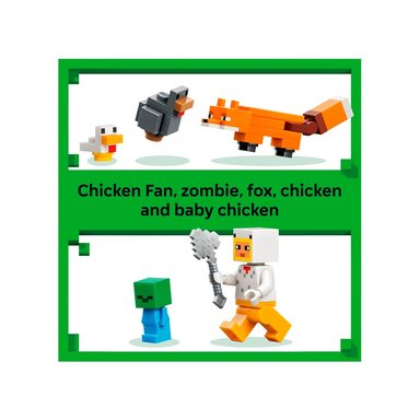 LEGO MINECRAFT CHICKEN FARM BUILDING 21585 - 5