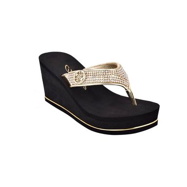 SANDALIA GUESS SARRALY DAMA GOLD TALLA 7 - 1