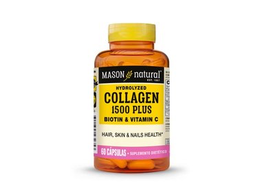 COLÁGENO 1500 PLUS + BIOTINA Y VITAMINA C - MASON NATURAL - (60 CÁP)