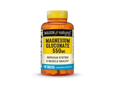 GLUCONATO DE MAGNESIO 550 MG - MASON NATURAL - (100 TAB)