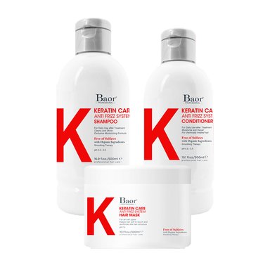 SHAMPOO BAOR PROFESSIONAL + ACONDICIONADOR + MASCARILLA K KERATIN TRIO - 1