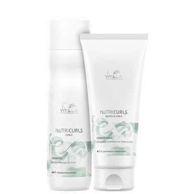 SET SHAMPOO WELLA NUTRICURLS + ACONDICIONADOR 250ML - 1