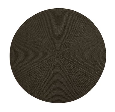 SET BONIKASA DE 6 PZS INDIVIDUAL TEJIDO REDONDO MARRON CAFÉ