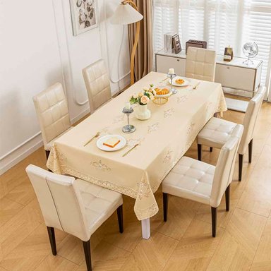 MANTEL BONIKASA BORDE LINO 320 X 180 CM MULTICOLOR BEIGE