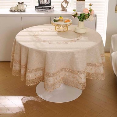 MANTEL BONIKASA VIPIUR REDONDO LINO MULTICOLOR