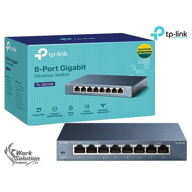 TP-LINK - SWITCH TL-SG108 8 PUERTOS DE 10/100/1000MBPS