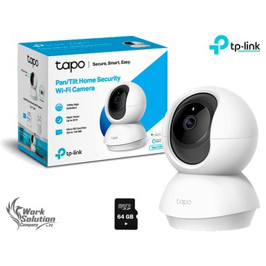 CÁMARA SEGURIDAD TP-LINK WI FI TAPO C200 360° 1080P FULL HD + SD 64 GB