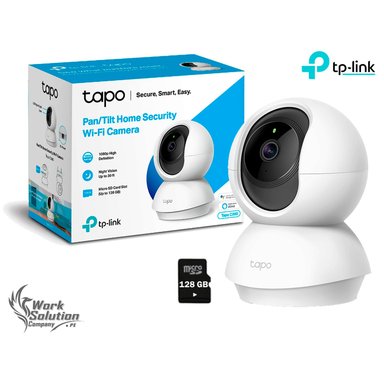 CÁMARA SEGURIDAD TP-LINK WI FI TAPO C200 360° 1080P FULL HD + SD 128 GB