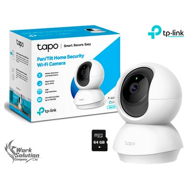 CÁMARA SEGURIDAD TP-LINK WI FI TAPO C210 360° 3MP 2K + SD 64 GB