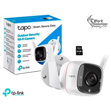 CÁMARA SEGURIDAD TP-LINK WI FI EXTERIOR TAPO C310 3MP + SD 64 GB