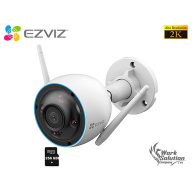 CÁMARA SEGURIDAD EZVIZ H3 2K 3MP WIFI INALÁMBRICA EXTERIOR + SD 256 GB