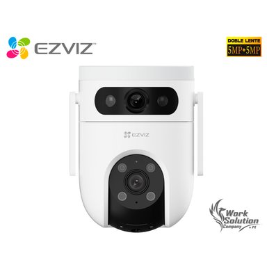 CÁMARA SEGURIDAD EZVIZ H9C DUAL 3K 5MP + 5MP 360 AUDIO 2VÍAS DETECCIÓN IA VISIÓN NOCHE ALARMA