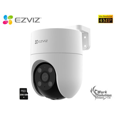 CÁMARA SEGURIDAD EZVIZ WIFI 4MP 2K 360° H8C SMART + MICRO SD 256 GB