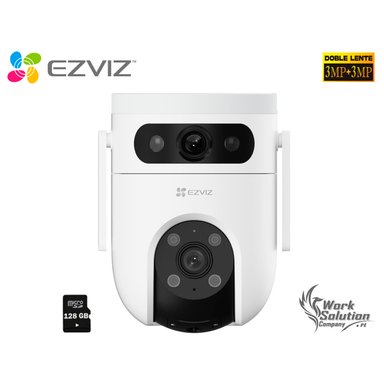 CÁMARA SEGURIDAD EZVIZ H9C DUAL 2K 3MP + 3MP AUDIO 2VÍAS DETECCIÓN IA VISIÓN NOCHE ALARMA 128GB