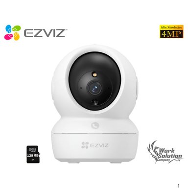 CÁMARA WIFI EZVIZ H6C PRO 4MP INALÁMBRICA GIRATORIA 360° + MICRO SD 128 GB