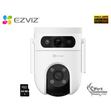 CÁMARA SEGURIDAD EZVIZ H9C DUAL 3K 5MP + 5MP AUDIO 2VÍAS DETECCIÓN IA VISIÓN NOCHE ALARMA 64GB