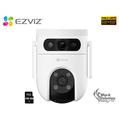 CÁMARA SEGURIDAD EZVIZ H9C DUAL 3K 5MP + 5MP AUDIO 2VÍAS DETECCIÓN IA VISIÓN NOCHE ALARMA 256GB