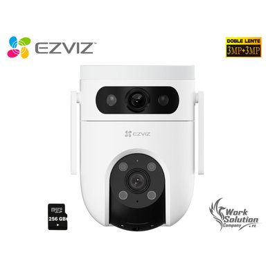 CÁMARA SEGURIDAD EZVIZ H9C DUAL 2K 3MP + 3MP AUDIO 2VÍAS DETECCIÓN IA VISIÓN NOCHE ALARMA 256GB