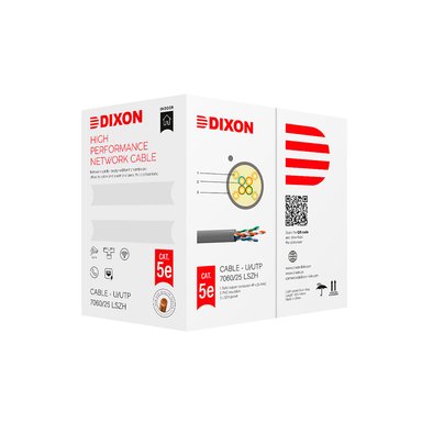 DIXON - ROLLO CABLE UTP CAT. 5E X CAJA SERIE 7060/25 LSZH 305M