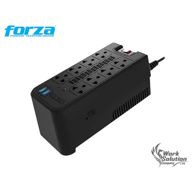 ESTABILIZADOR DE VOLTAJE FORZA - FVR-1222USB 1200VA 600W COLOR NEGRO