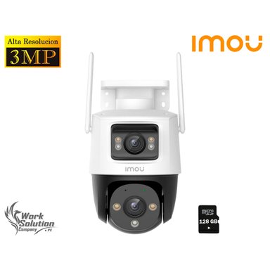 CÁMARA SEGURIDAD IMOU CRUISER DUAL 3MP + 3MP 360° NOCHE COLOR + SD 128 GB