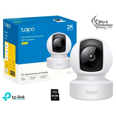 CÁMARA SEGURIDAD TP-LINK WI FI C212 GIRA 360° 2K 3MP + MICRO SD 64 GB