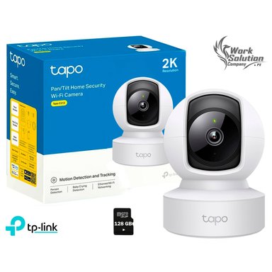 CÁMARA SEGURIDAD TP-LINK WI FI C212 GIRA 360° 2K 3MP + MICRO SD 128 GB