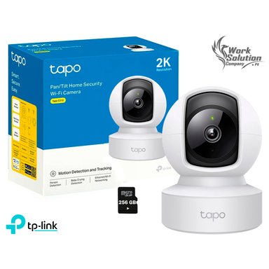 CÁMARA SEGURIDAD TP-LINK WI FI C212 GIRA 360° 2K 3MP + MICRO SD 256 GB