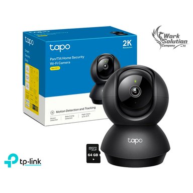 CÁMARA SEGURIDAD TP-LINK WI FI C211 GIRA 360° 2K 3MP + MICRO SD 64 GB