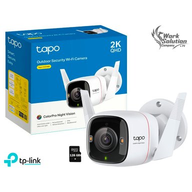 CÁMARA SEGURIDAD TP-LINK WI FI EXTERIOR C325WB 4MP 2K + MICRO SD 128 GB