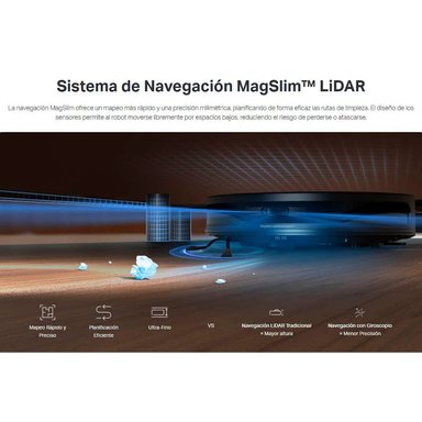 TP LINK - ROBOT TAPO RV20 MAX ASPIRADOR TRAPEADOR MAGSLIM 5300PA SUCCIÓN NEGRO - 3