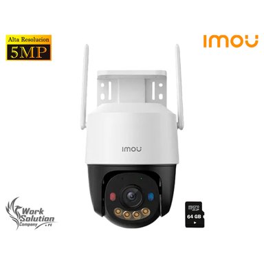 IMOU - CÁMARA SEGURIDAD CRUISER SC 5MP VISIÓN NOCHE LUZ DISUASIVA 64GB