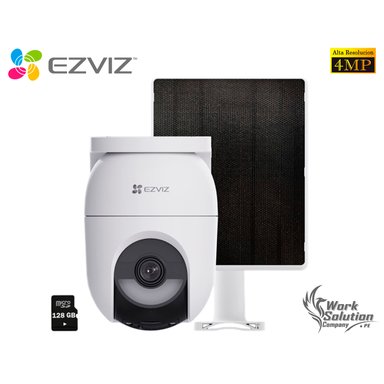 CÁMARA SEGURIDAD EZVIZ CB8 LITE 4MP + PANEL SOLAR KIT AUDIO DOBLE VÍA NOCHE COLOR DEFENSA ACTIVA BATERÍA 128GB
