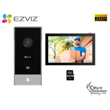 VIDEOPORTERO INTELIGENTE EZVIZ HP5 2MP FULL HD AUDIO 2VÍAS DETECCIÓN MOVIMIENTO 3 MODOS APERTURA PANTALLA 128GB