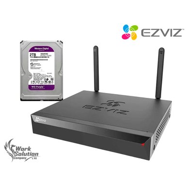 GRABADORA EZVIZ CS-X5S-4W NVR WIFI 4 CANALES SALIDA HDMI VGA RESOLUCIÓN CÁMARA 3K DISCO 2TB