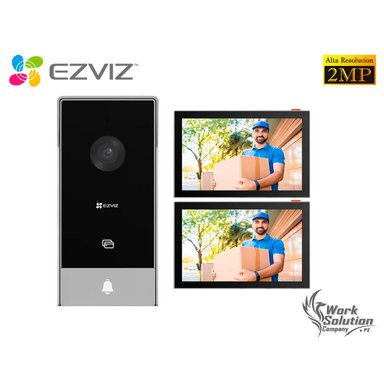 KIT VIDEOPORTERO INTELIGENTE EVIZ HP5 2MP FULL HD AUDIO BIDIRECCIONAL 3 MÉTODOS APERTURA + 1 PANTALLA 64GB