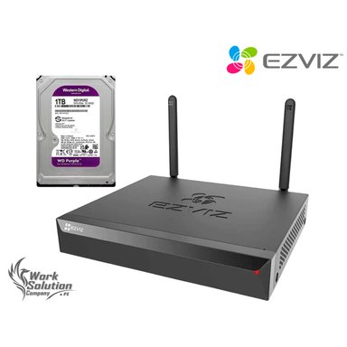 GRABADORA EZVIZ CS-X5S-4W NVR WIFI 4 CANALES SALIDA HDMI VGA RESOLUCIÓN CÁMARA 3K DISCO 1TB