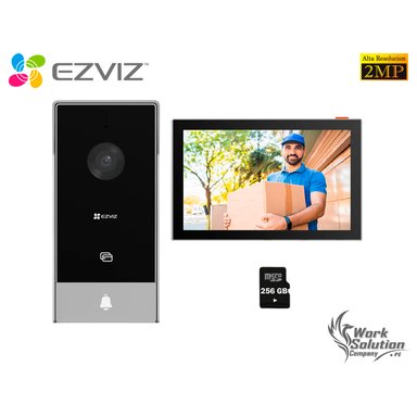 VIDEOPORTERO INTELIGENTE EZVIZ HP5 2MP FULL HD AUDIO 2VÍAS DETECCIÓN MOVIMIENTO 3 MODOS APERTURA PANTALLA 256GB