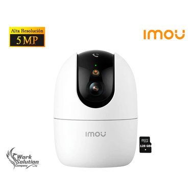 CÁMARA SEGURIDAD IMOU RANGER 2 PRO 5MP + SD 128GB VISIÓN 360 BOTÓN LLAMADA APP DETECCIÓN RUIDO