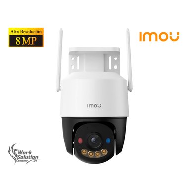 CÁMARA SEGURIDAD IMOU CRUISER SC 8MP CAPACIDAD 512GB DETECCIÓN VEHÍCULO VISIÓN NOCHE COLOR LUZ ALARMA