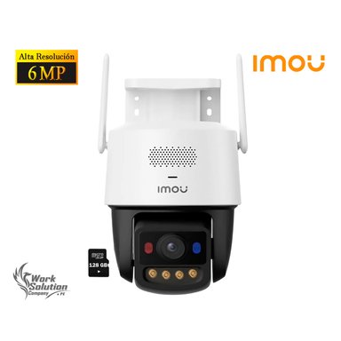 CÁMARA SEGURIDAD IMOU TITAN PRO 6MP + SD 128GB AUDIO BIDIRECCIONAL VISIÓN NOCHE COLOR DISUACIÓN ACTIVA