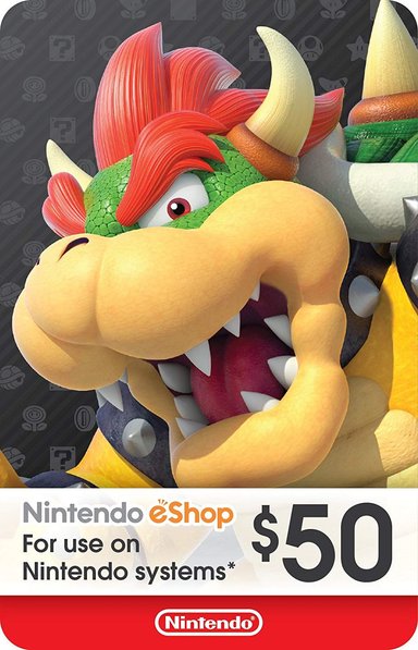 CARD NINTENDO ESHOP $50 ESHOP 50 USD DIGITAL USA - 1