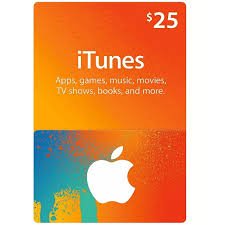 GIFT CARD APPLE ITUNES $25 ITUNES 25 USD APP STORE DIGITAL USA - 1