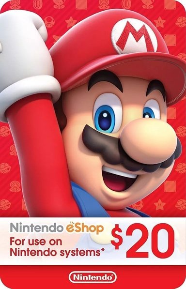 CARD NINTENDO ESHOP $20 ESHOP 20 USD DIGITAL USA - 1