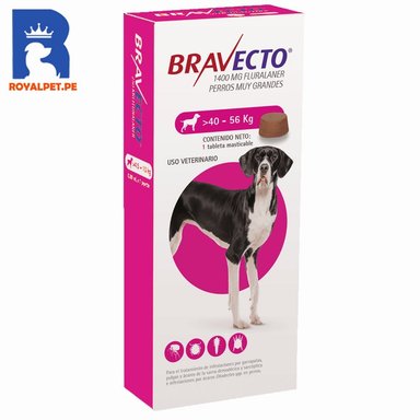 ANTIPULGAS PERRO BRAVECTO 400 MG TABLETA 40-56 KG