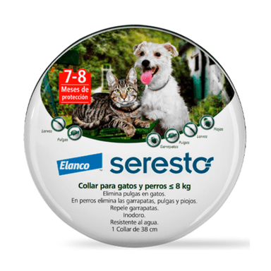 ANTIPULGAS COLLAR PERROS PEQUEÑOS Y GATOS SERESTO HASTA 8KG